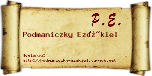 Podmaniczky Ezékiel névjegykártya